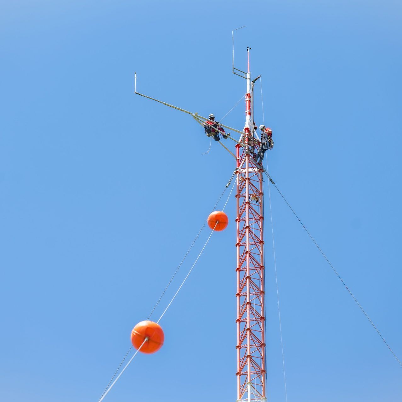 Energiewerkstatt Windmessungen VERBUND AG Muehlviertel Rainbach Gruenbach 120 Meter Windmessmast 3 uai