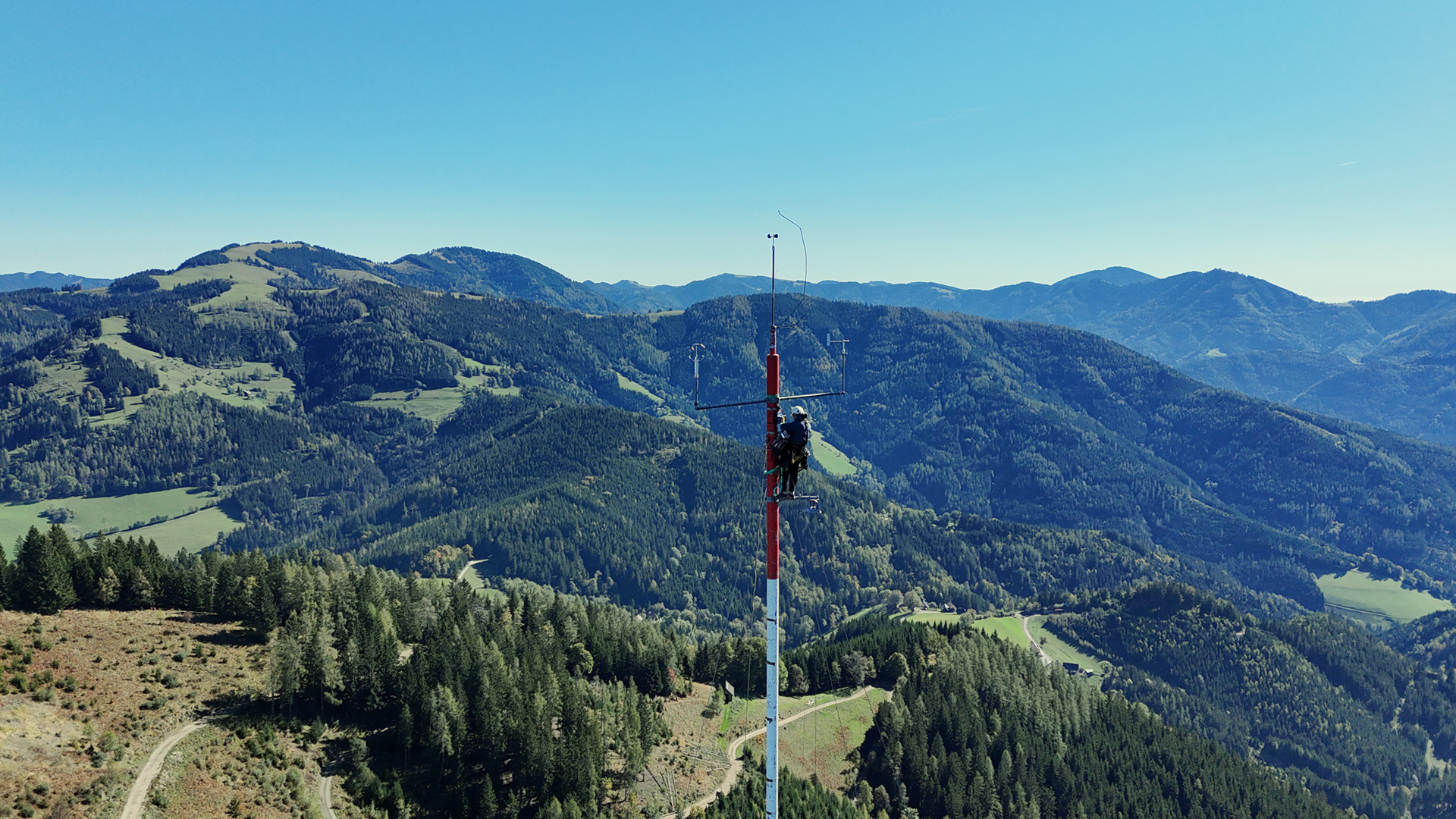 Energiewerkstatt 85 Meter Rohrgebirgsmasts Steiermark